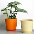 thumbnail image 4 of Travelwant Plastic Plant Pots for Indoor Plants, Flower Pots with Drainage Holes and Saucers Modern Simple Nordic Style Geometry Flower Pots Planters, 4 of 6