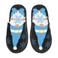 thumbnail image 1 of Balery Christmas Gnome Snowflake Pantuflas de Casa de Felpa Silenciosas con Diseño Estampado, Zapatillas Cómodas Antideslizantes de Algodón para Interior-Medium, 1 of 8
