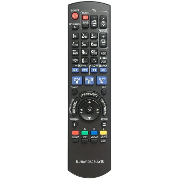 Replaced Remote Control Compatible for Panasonic DMP-BDT300 N2QAYB000508 DMPBD75 DMP-BD60K DMPBD80K DMP-BD80 DMPBD60 BD