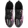 thumbnail image 2 of Breast Cancer Awareness Shoes for Men Women Running Shoes Lightweight Walking Sneakers Mesh Athletic Sport Shoes Black Size 8, 2 of 5