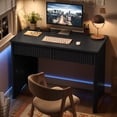 thumbnail image 3 of Bestier Computer Desk with 2 Storage Drawers,Home Office Writing Study Desk PC Table for Small Space,Black, 3 of 10