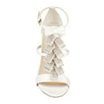 thumbnail image 3 of XYD Women Open Toe Strap with Rhinestone Sandals Ankle Strap Stiletto High Heels Stylish Date Evening Shoes Size 7 White, 3 of 4