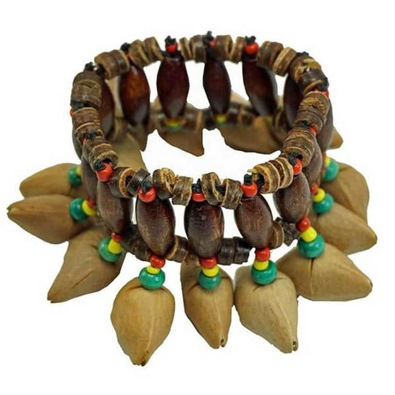 Jamtown World Instruments J0691-900036 Handmade & Fair Trade Kenari Nut Shaker Bracelet
