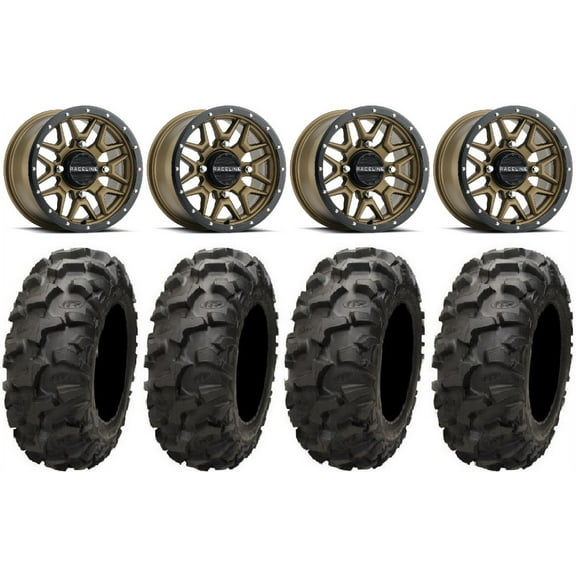 Raceline Krank 14" Bronze Wheels 30" Blackwater Tires Can-Am Maverick X3 / Honda Pioneer 1000 / Talon