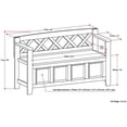 thumbnail image 7 of Trent Home 48" Transitional Solid Wood Entryway Storage Bench in Brown, 7 of 7