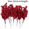 thumbnail image 3 of Ramo de flores artificiales de frutos rojos, planta falsa para decoración de jarrones del hogar, adornos para árboles de Navidad, fiesta de Año Nuevo 2024, decoración navideña, 3 of 5