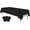 Black, variant on Cterwk 4 Pack Plastic Table Cloth Disposable Rectangle Tablecloths Waterproof Table Cover for Birthday Wedding Graduation Party Decorations Supplies, 54" x 108"