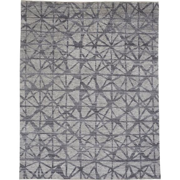 Feizy Vivien Modern Geometric, Gray, 2' x 3' Accent Rug, Easy Care Stain Resistant Kid Friendly, Area Rug for Living Room and Bedroom