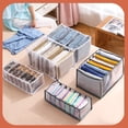 thumbnail image 3 of Organizador de ropa Contenedores Estuche Espacio portátil Ropa Sujetador Divisor Calcetines Pantalones Compartimento Caja Habitación Herramienta para el hogar Gris 2 piezas Speravity HA009421-01, 3 of 6