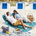 thumbnail image 3 of ZYPPP Beach Chairs with Side Table - 2 Pack Folding Lounge Chairs for Adults, 5 Position Adjustable Lawn Chair for Outdoor Sunbathing, Patio Chaise Lounge Lightweight Backpack Camping Chairs (Teal), 3 of 10