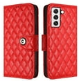thumbnail image 7 of for Samsung Galaxy S21 FE Wallet Case, Elegant Card Holder Cash Slot PU Leather Kickstand Wrist Strap Wallet Shockproof Protective Flip Women Girls Case Cover for Samsung Galaxy S21 FE, Red, 7 of 7