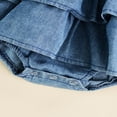 thumbnail image 4 of Baby Girl Denim Romper Dress Ruffle Sleeveless Halter Bodysuit Onesie Jumpsuit, 4 of 6