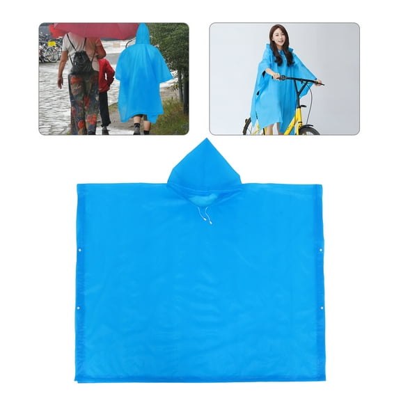 WHAMVOX Portable Adult Poncho Convenient Raincoat Rain Ponchos for Women Outdoor Accessory