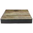 thumbnail image 2 of Benzara BM240190 Riser with Square Shape & Metal Band, Brown & Black - Large, 2 of 5