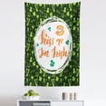 thumbnail image 1 of Saying Tapestry, Kiss Me I am Irish Text with Lips and Clovers St Patricks Day, Fabric Wall Hanging Decor for Bedroom Living Room Dorm, 5 Sizes, Apple Green Dark Green, by Ambesonne, 1 of 1