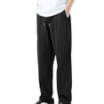 thumbnail image 4 of YUHAOTIN Mens Sweatpants Tall 34 Inseam Long Men's Solid Color Sweatpants Lace up Casual Everyday Casual Straight Leg Sweatpants, 4 of 4