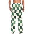 thumbnail image 4 of FORMRS Mens Pajama Pants with Pockets Sleepwear Lounge Bottoms Sizes S-2XL, Green and White Plaid Pattern, 4 of 7