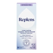 (2 pack) Replens Long Lasting Vaginal Moisturizer with Reusable Applicator, 14 Applications