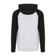 thumbnail image 2 of AWDis - Sudadera modelo Baseball para hombre (Gris Jaspeado/Negro Jet), 2 of 2