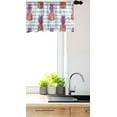 thumbnail image 3 of Ambesonne Modern Window Valance, Pop Art Pineapple on Stripes, 54" X 12", Dark Magenta and Orange, 3 of 3
