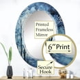 thumbnail image 3 of Designart "A Reverie in Blue and White Sky Photo" Floral Round Wall Mirror - Landscapes Oval Printed Decorative Oversized Mirror - Multiple Color Options, 3 of 4