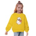 thumbnail image 3 of Odeerbi Toddler Boys Girls Halloween Ghost Crewneck Sweatshirts Fall Winter Cotton Sweatshirt Toddler Kids Cute Solid Color Long Sleeve Sweatshirts Top Toddler Clothes Yellow, 3 of 8
