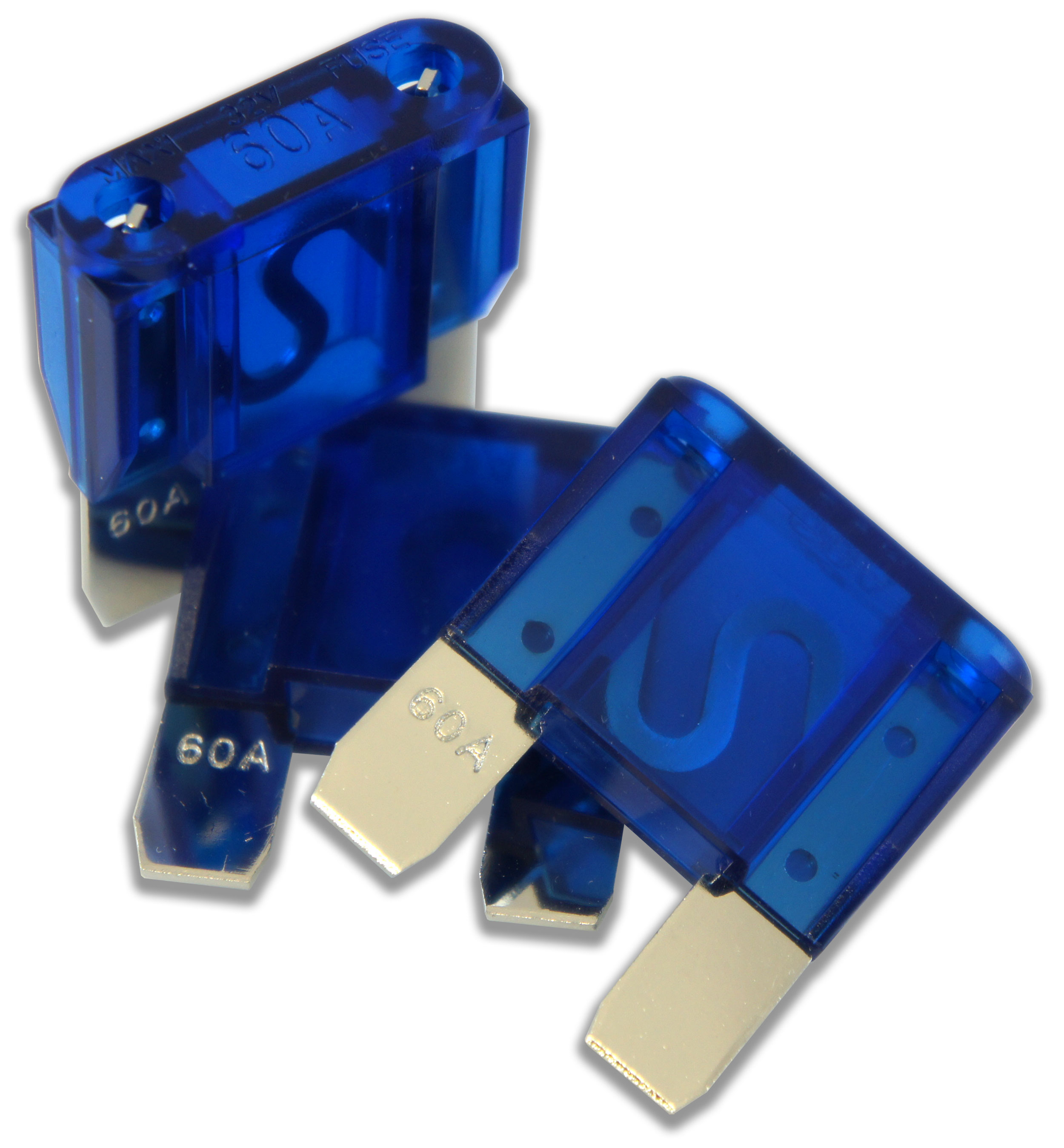 Harmony Audio HAMAXI60 Car Stereo Fuseholder 3 Pack 60 Amp MAXI Fuses Nickel