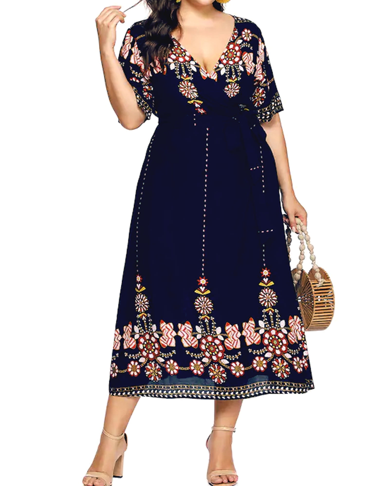 plus boho maxi dress