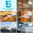 thumbnail image 6 of 5000PSI Electric Pressure Washer, 2.8 Gpm Power Washer with 33FT Extension Hose, Pressure Adjustable (2500PSI-5000PSI), 4 Quick Connect Nozzles and Foam Cannon for Car/Fence/Patio(Blue), 6 of 6