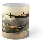 Bbmf Spitfire And Laster Coffee Mug 11oz Ceramic Tea Cups
