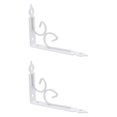 thumbnail image 4 of 2 soportes para estantes de pared, soportes de esquina resistentes y decorativos. Blanco, 4 of 9