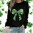 thumbnail image 2 of HAiming Womens St Patricks Day Sweatshirts Shamrock Print Shirts Casual Long Sleeve Pullover Tops, 2 of 5