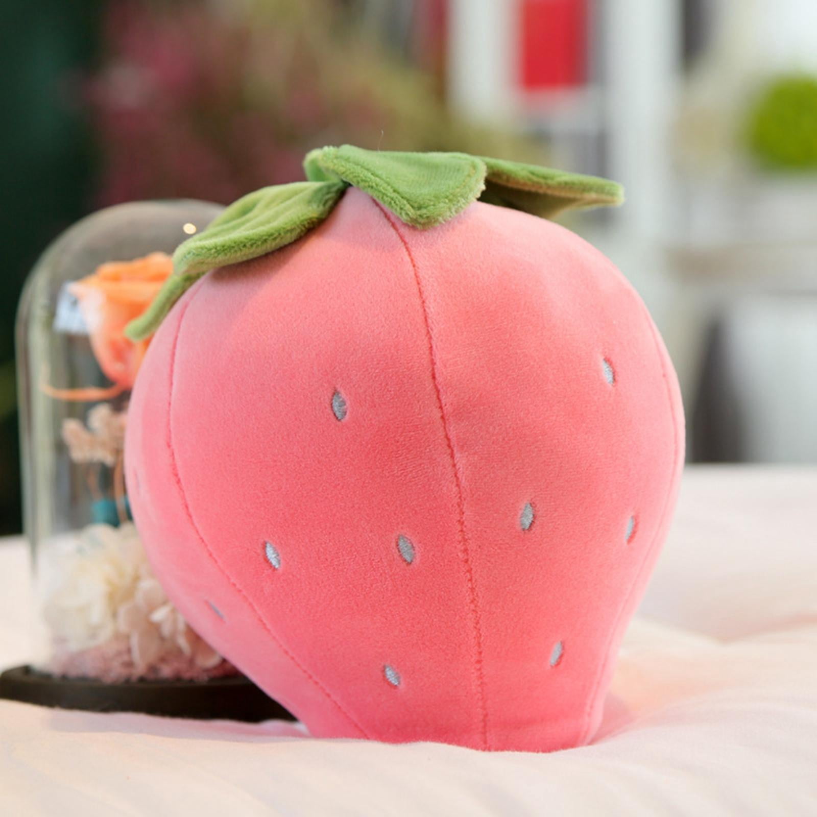 Cojín Decorativo Con Forma De Fresa, Peluche Suave Y Resistente, Perfecto Para Decoración Del Hogar, Dormitorio Infantil, Coche O Regalo Original
