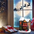 thumbnail image 4 of Ounissouiy Casa de pueblo de Navidad, tradicional interesante, decoración brillante para el hogar, regalo de Festival, decoraciones de , modelo Kits de decoración para fiestas, 4 of 6