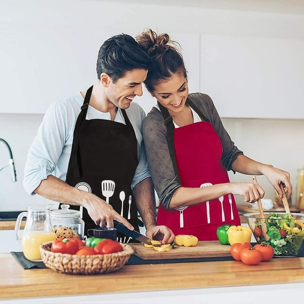 Tablier tablier de Cuisine Unisexe Impermeable a l Eau Tablier Bavoir Reglable Col Tablier Serveur Professionnel Tablier de Cuisson Tablier Bbq Tablier Bavoir Tablier 2 Pieces Walmart