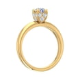 thumbnail image 2 of 1/2 Carat Prong Set Diamond Engagement Ring Band in 14K Yellow Gold (Ring Size 4.25), 2 of 4
