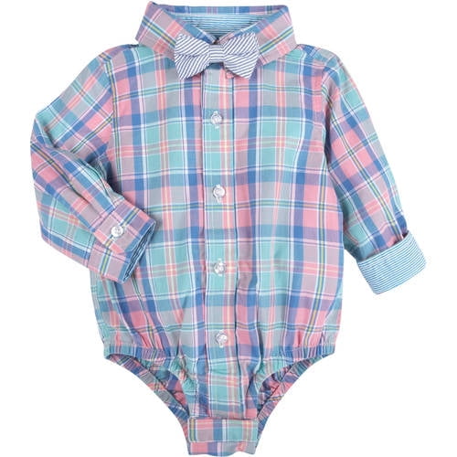 baby boy blue plaid shirt