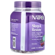 Natrol Sleep & Restore Gummies with 5 mg Melatonin, Cherry, 60 Gummies