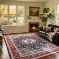 thumbnail image 2 of TWINNIS 8'x10'Area Rug Non-Slip Indoor Carpet Soft Rug for Living Room,Red, 2 of 8