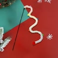 thumbnail image 6 of Extra Long Plush Cat Teaser Wand - Christmas Themed Tassels & Pom Poms, 55cm/21.65in Polyester Toy for Kittens, Promotes Dental Health, 1pc, 6 of 6