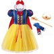 thumbnail image 1 of Vestido de princesa Blancanieves de Disney para niña, disfraz con capa, vestido de baile de encaje para Halloween, vestido de fiesta de cumpleaños para niños de 2 a 12 años, 1 of 4