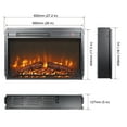 thumbnail image 6 of 26" Electric Fireplace Insert, Wall Recessed 3D Electric Fireplace, 1400W Fake Fireplace Heater with Adjustable Flame and Timer, 6 of 10