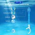 thumbnail image 2 of Brosse à Dents portable Jetable, 5-en-1 Multifonctionnelle, Inclut Fil Dentaire, Grattoir à Langue, Cure-Dents et Perles Rafraîchissantes; Pas de Rinçage Requis; Pratique à Transporter (Lot de 12), 2 of 7
