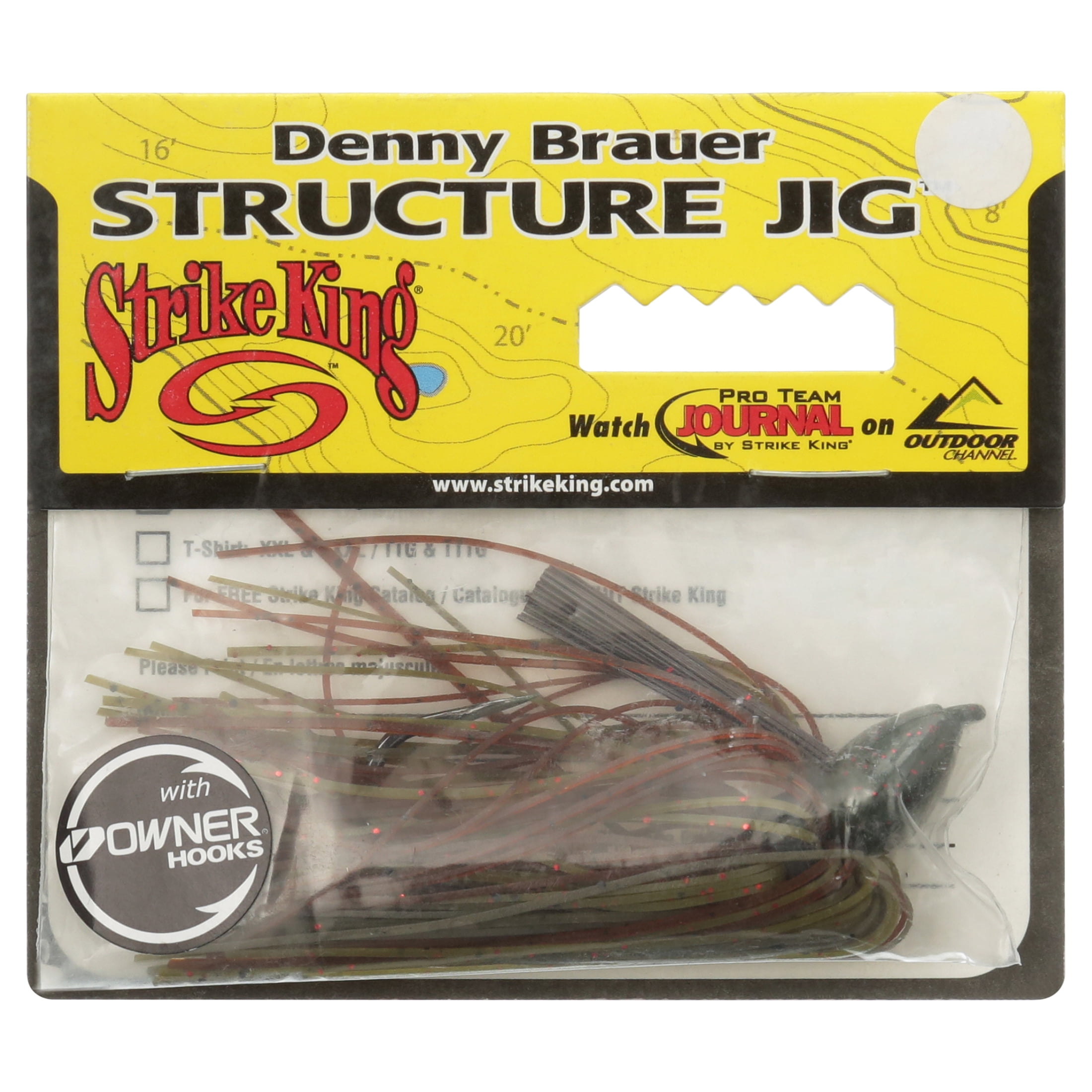 Strike King Denny Brauer Structure Jig 1/2 oz Green Pumpkin Craw