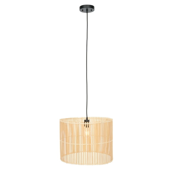 SAFAVIEH Valley A19 Natural Rattan Pendant Light with Natural Shade