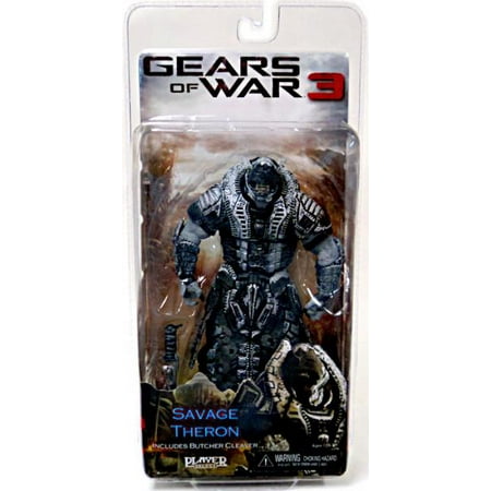 NECA Gears of War 3 Series 3 Savage Theron Action Figure [All Black Faceplate]