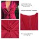 thumbnail image 3 of Vestido Dividido Para Mujer, Vestido De Moda Con Escote En V Profundo, Atractivo, Suave, Rosa, Rojo, Manga Larga Para Citas Y Bailes, 3 of 7