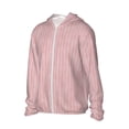 thumbnail image 2 of Rocae Pink Stripes Print Breathable Sun Protection Hoodie Quick-Dry Lightweight Long Sleeve Hoodie Unisex Running Sports Shirt Medium, 2 of 9