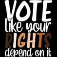 thumbnail image 3 of CafePress - VOTE Like Your Rights Depend On It Pajamas - Women's Short Sleeve Print T-Shirt and Pants Dark Cotton Pajama Set, 3 of 7