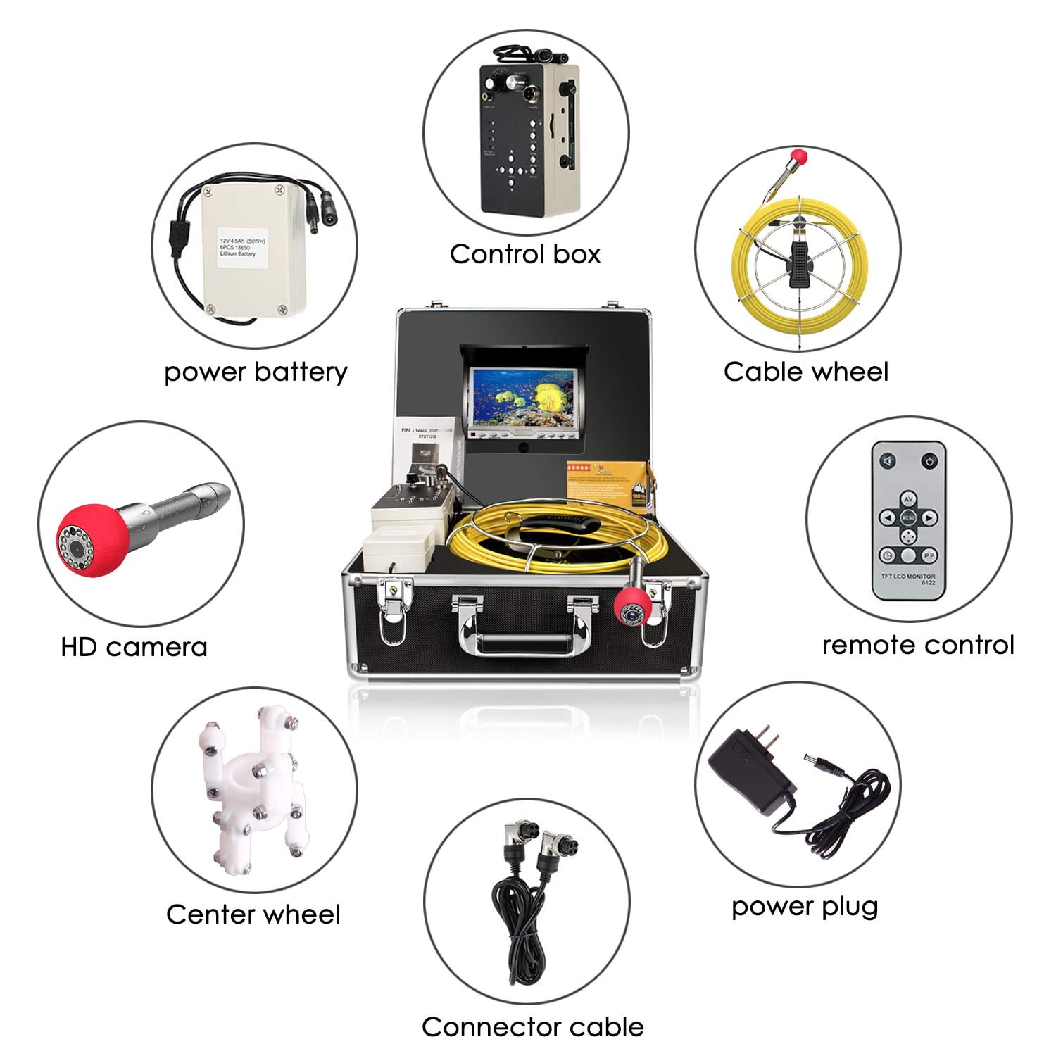 Pipe Inspection Camera,100ft Sewer Camera 30M Cable Pipeline Drain Sewer Industrial Endoscope Waterproof IP68 Cable Snake Video System with 7 Inch LCD Monitor 1000TVL Sony CCD DVR Recorder 30M-DVR Pipe Inspection Camera,100ft Sewer Camera 30M Cable Pipeline Drain Sewer Industrial Endoscope Waterproof IP68 Cable Snake Video System with 7 Inch LCD Monitor 1000TVL Sony CCD DVR Recorder 30M-DVR